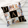 Papá Personalizado 6 Fotos Collage Multicolor Suave Funda de Almohada Decoración del Hogar Regalo del Día del Padre para Papá