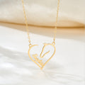 Collar Corazón de Caballo Personalizado con Nombre Cumpleaños Día de la Madre Regalo de Equitación para Mamá Amante de los Caballos