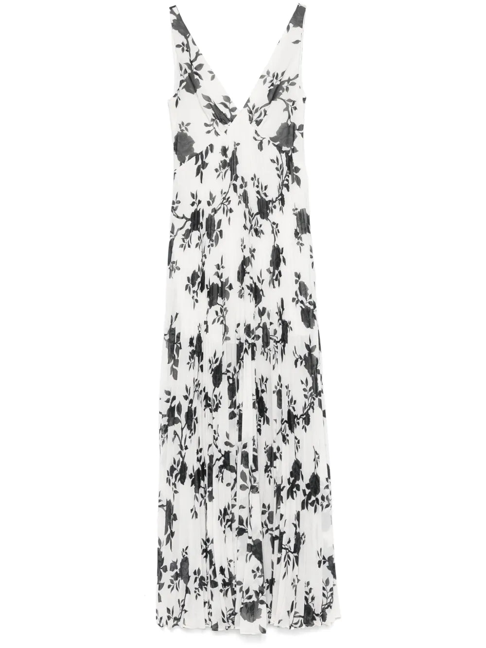 Self-Portrait Floral-Print Chiffon Dress — White