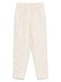 Peserico Interlock-Twill Trousers — Beige