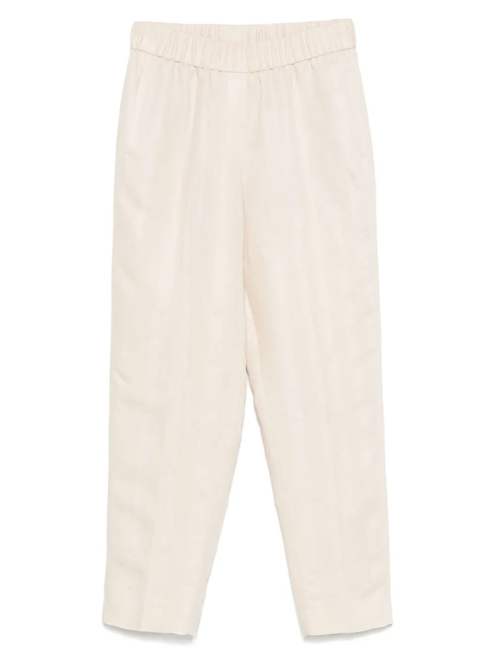 Peserico Interlock-Twill Trousers — Beige