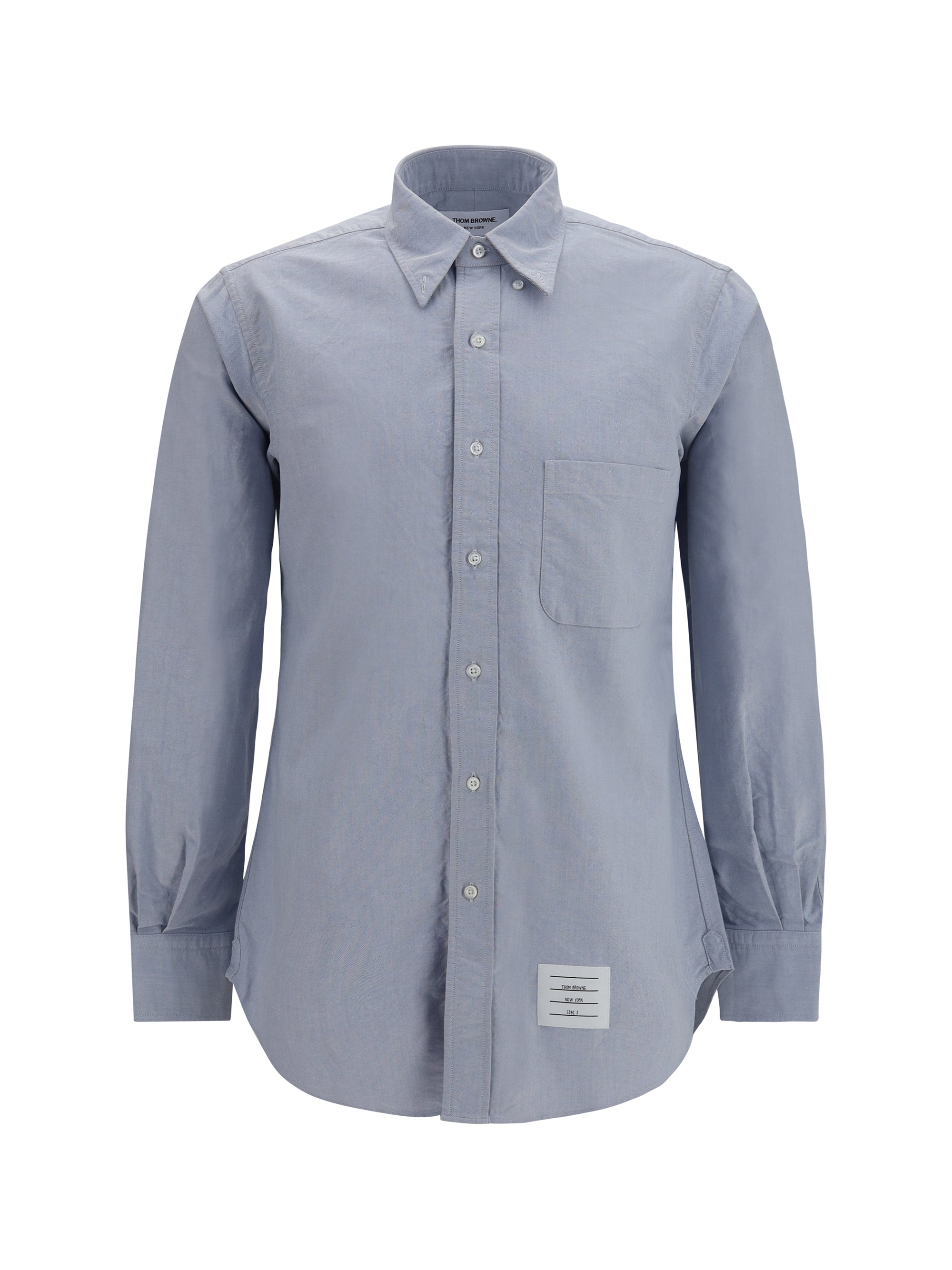 Thom Browne Cotton Oxford Shirt — Blue
