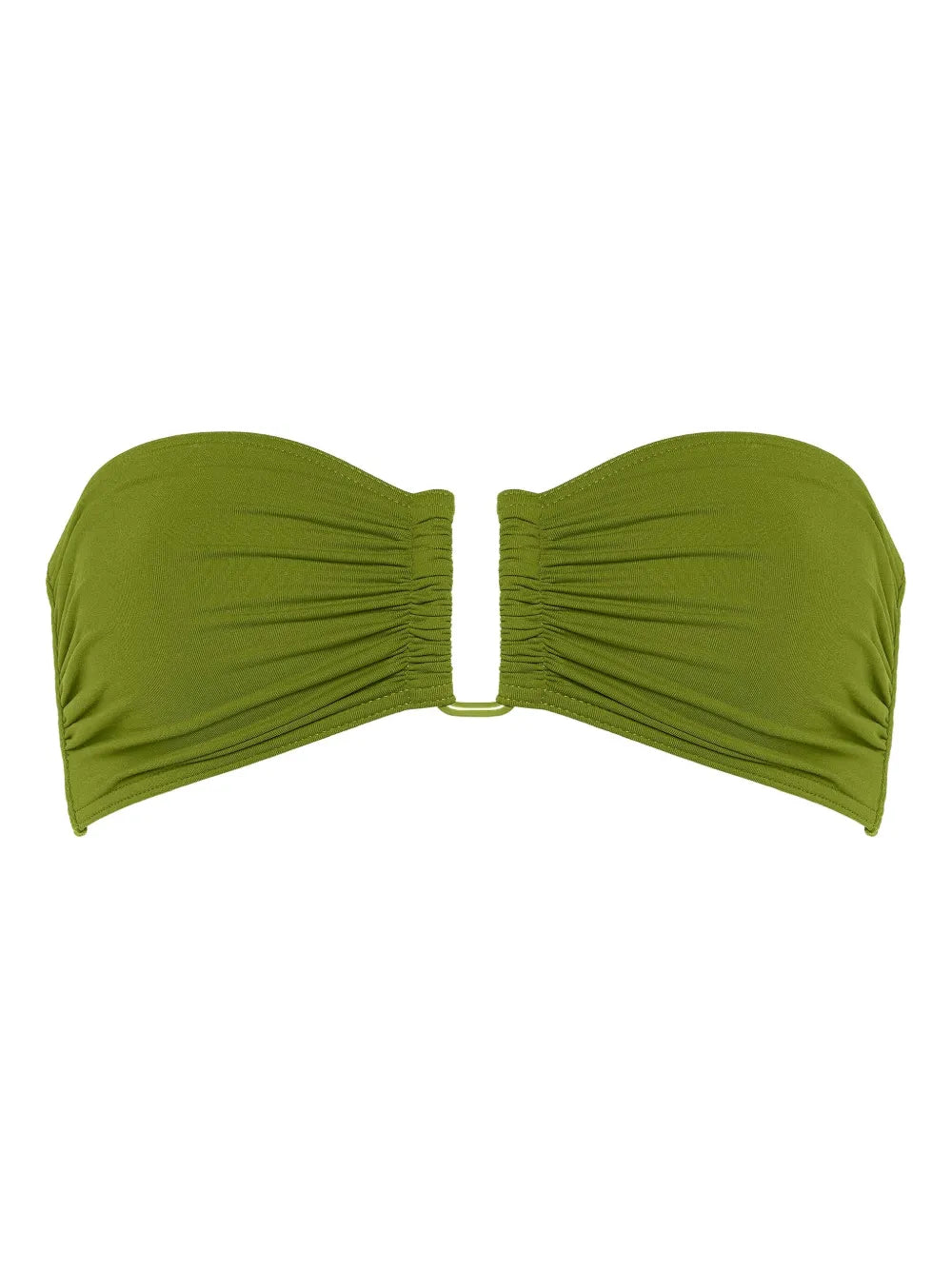 Eres Ruched Bandeau Bikini Top — Olive Green