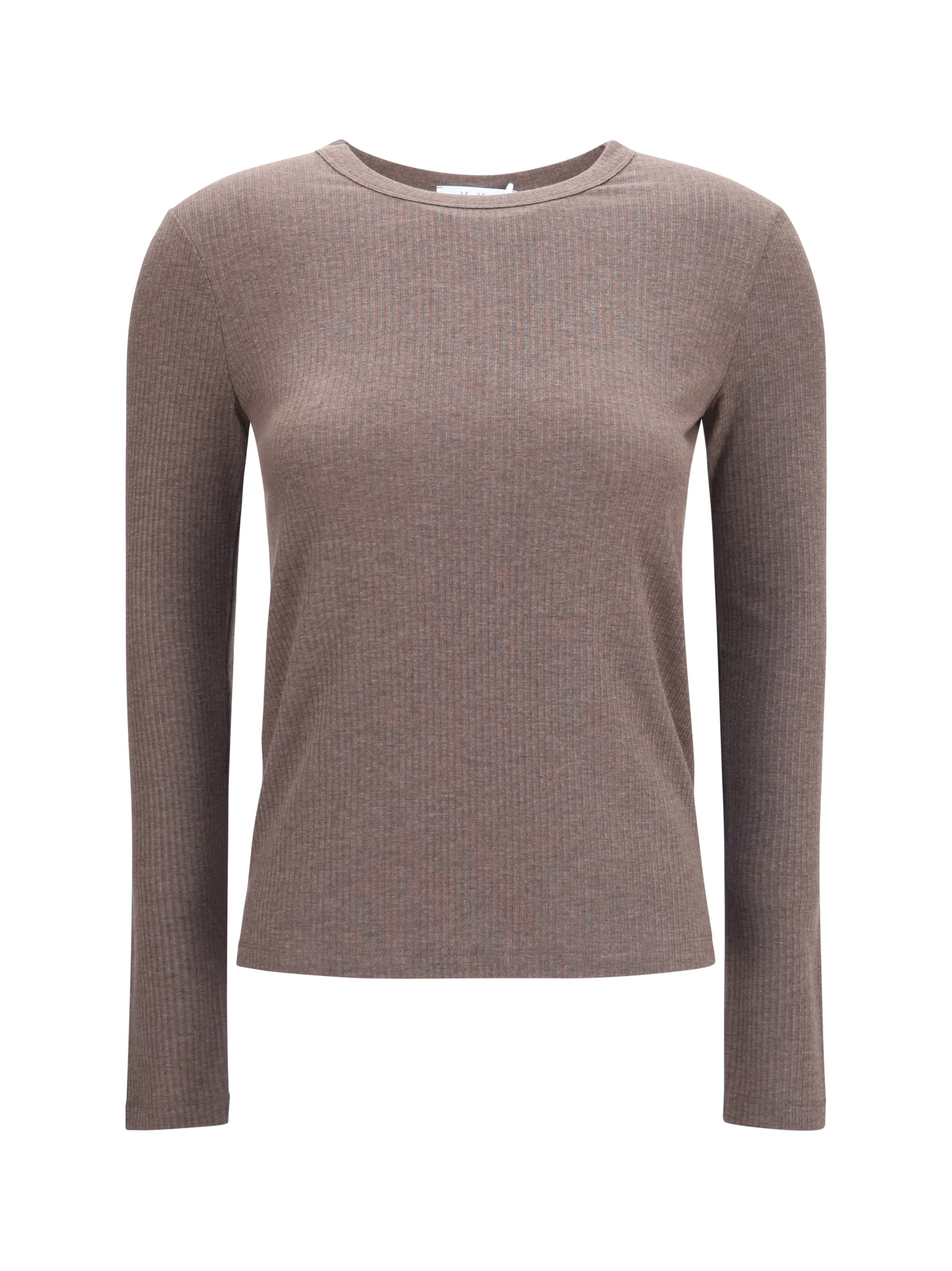 Max Mara Ribbed Lyocell-Silk Blend Sweater — Brown