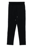 Kiton Tapered Cotton Trousers — Black