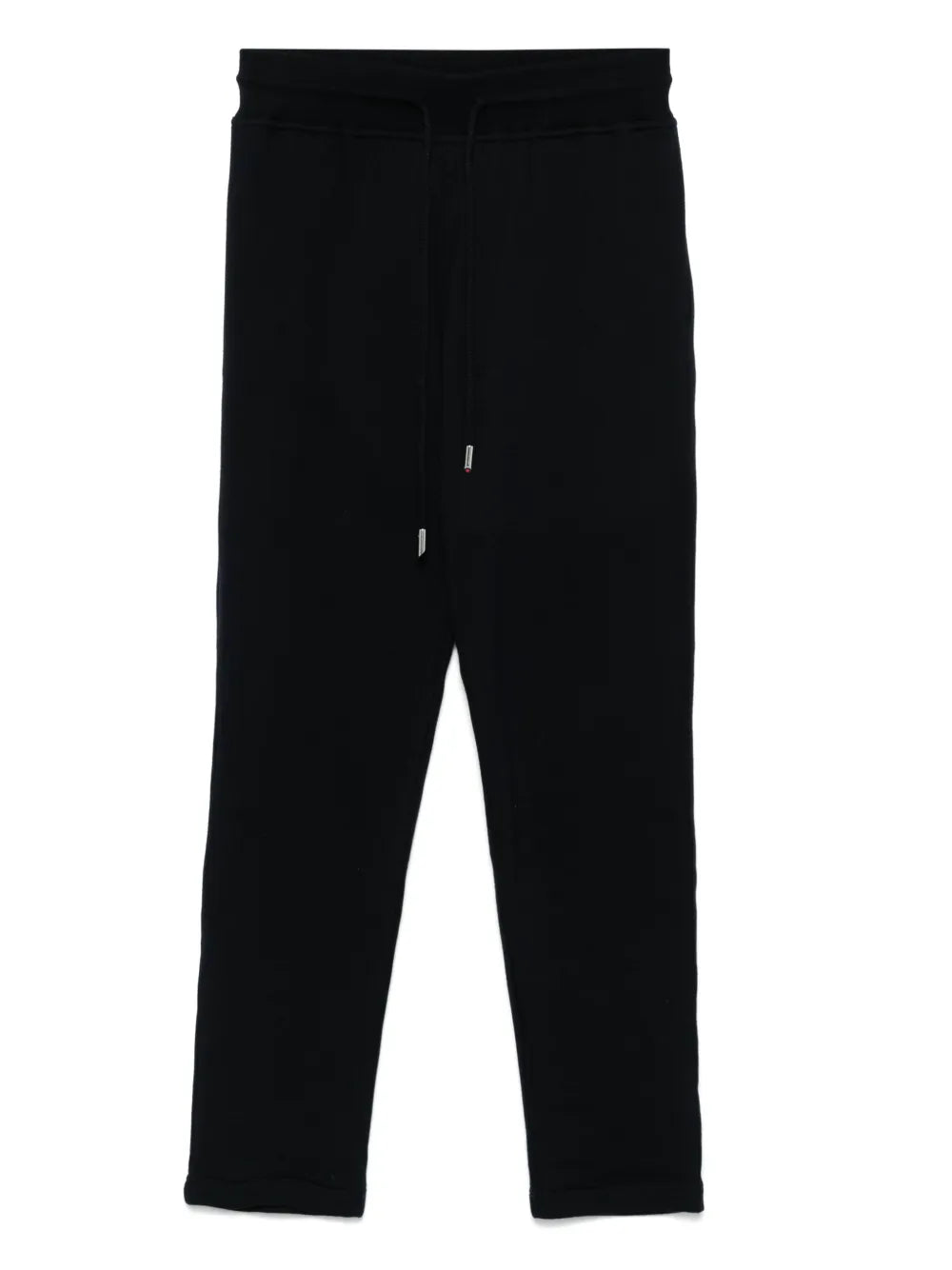 Kiton Tapered Cotton Trousers — Black