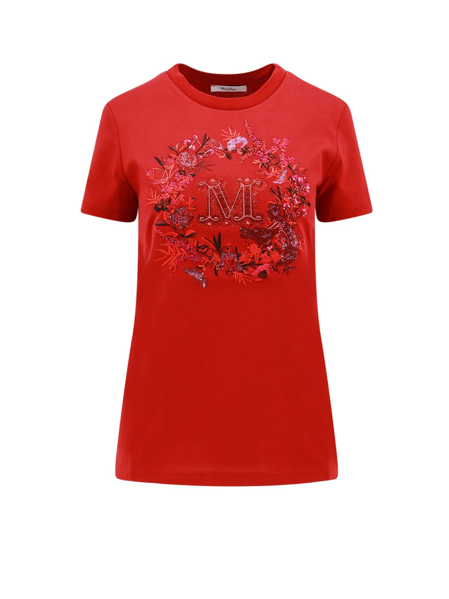 Max Mara T-shirts and Polos Red Cotone