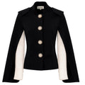Tailored Structured Cape Blazer Black