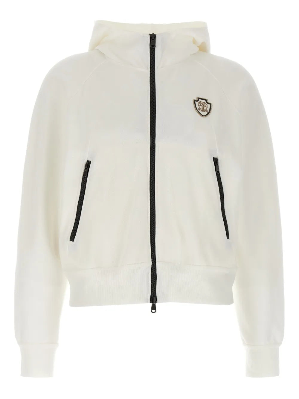 Brunello Cucinelli Logo-Patch Hoodie — White