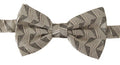 Men's Gray Silk Adjustable Neck Papillon Bow Tie