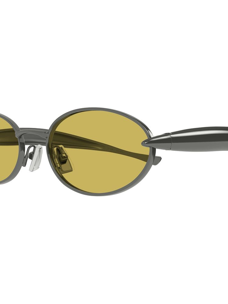 Gafas de sol de metal con montura redonda Bottega Veneta BV1386S - Grises