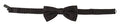 Men's Gray Polka Dot Silk Neck Papillon Tie Black