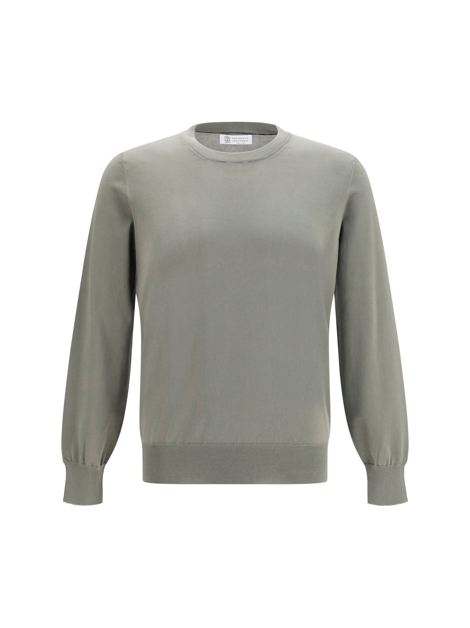 Brunello Cucinelli Cotton Sweater — Gray