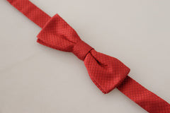 Men's Red Silk Adjustable Neck Papillon Tie