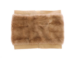 Women's Beige Mink Fur Scarf Foulard Neck Wrap