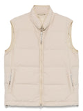 Eleventy Wool-Blend Padded Gilet — Beige