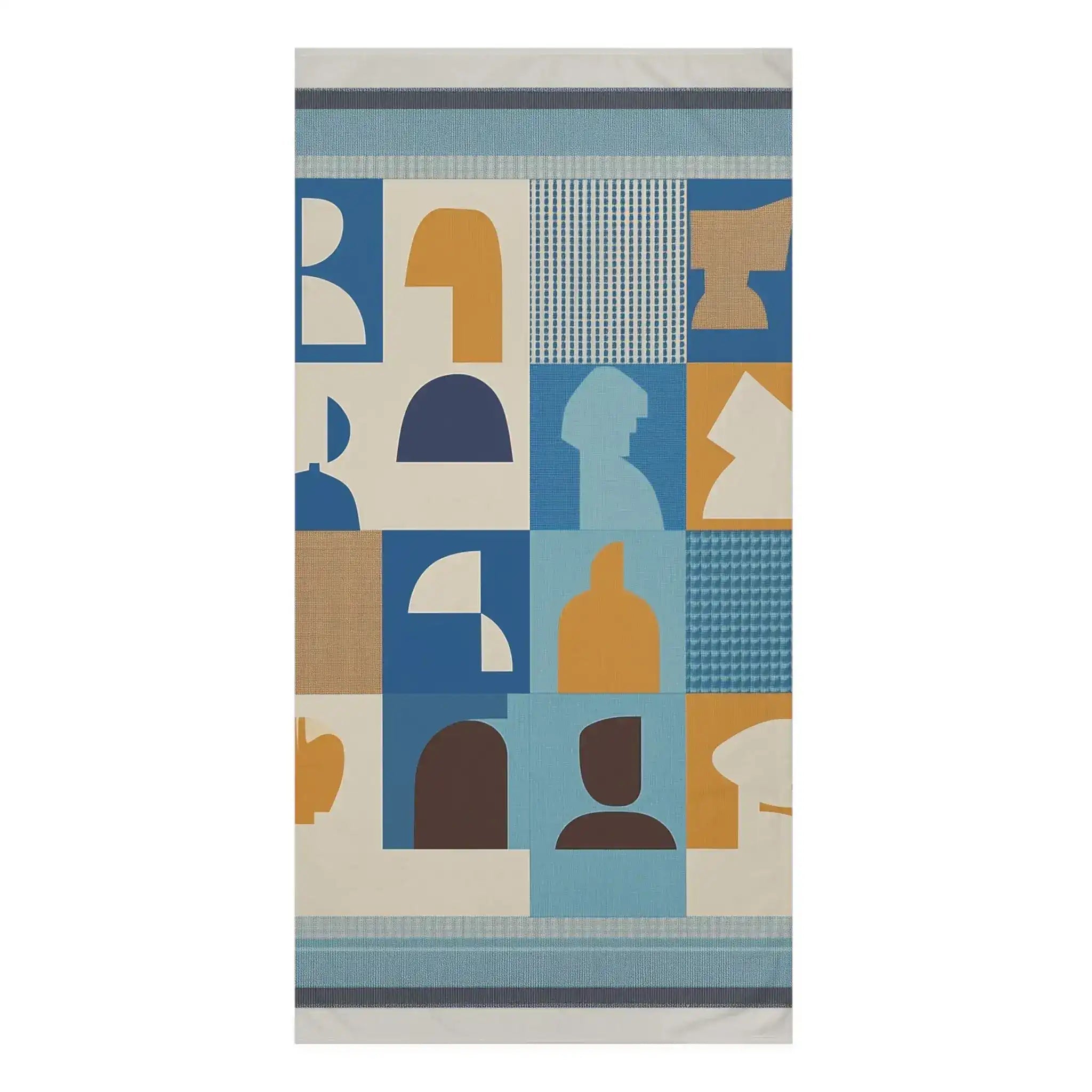 Geometric Faces Bath Towel