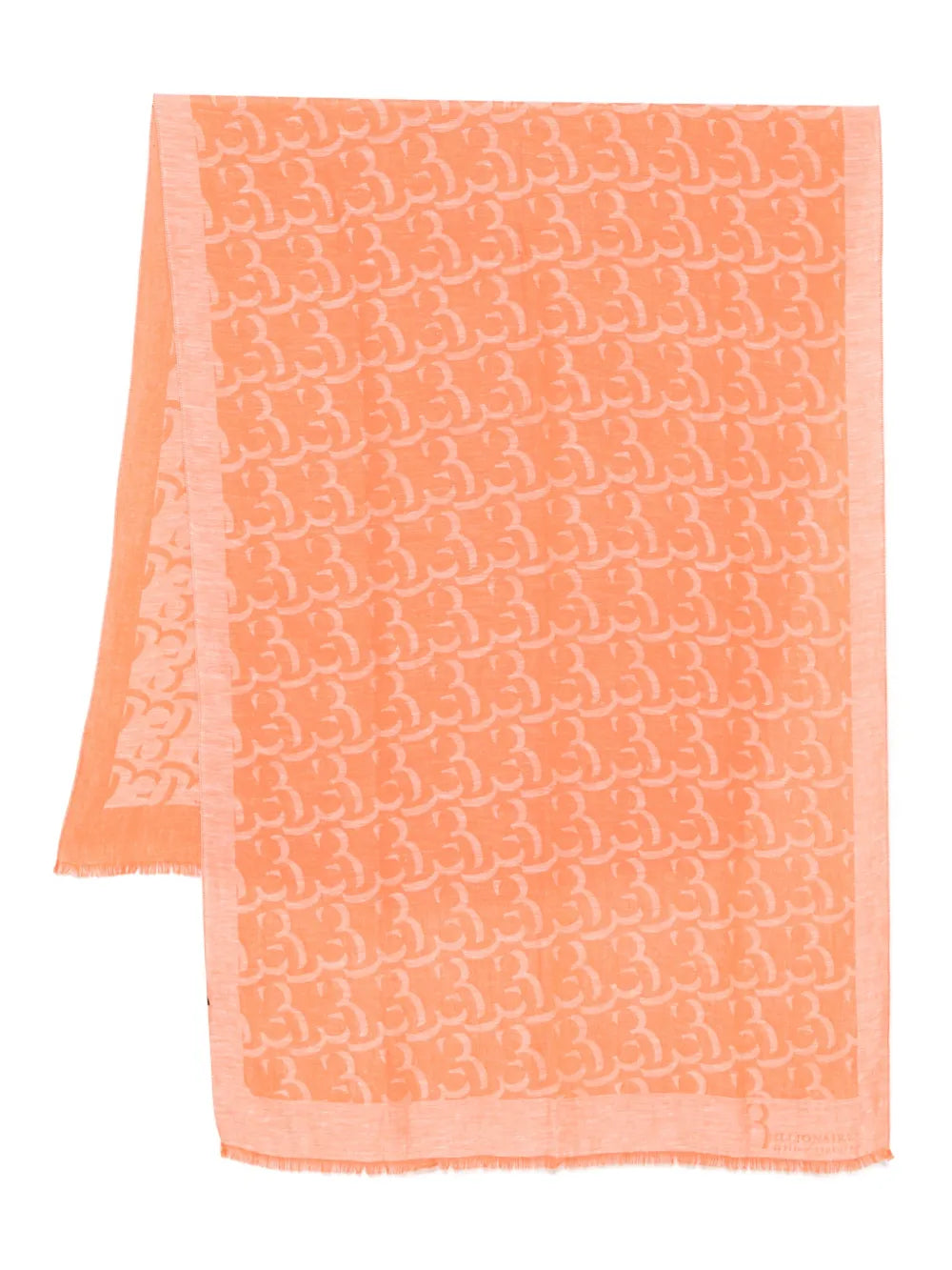 Billionaire Logo-Print Scarf — Orange