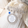 Today a Beautiful Bride Tomorrow a Loving Wife Always My Wonderful Daughter -- Broche Personalizado con Encanto de Bouquet Grabado