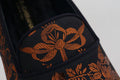 Men's Floral-Embroidered Loafer Navy Cotton