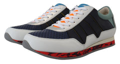 Men's Multicolor Leather Sport Low Top Sneakers
