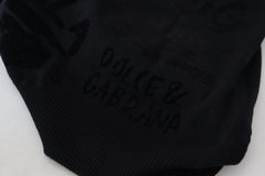 Men's Wool Logo Pattern Sweater Black