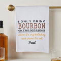 Toalla de cocina personalizada Bourbon Whiskey con nombre Decoración de cocina Día del Padre Cumpleaños Regalo para Padre Hombre