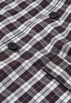 Pijama Hombre Largo Solapa Algodón Popelín Cuadros - Rojo 2990_90