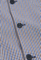 Pijama Hombre Largo Solapa Algodón Popelín Cuadros - Beige 2991_10