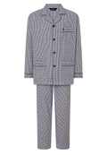 Pijama Hombre Largo Solapa Algodón Popelín Cuadros - Beige 2991_10