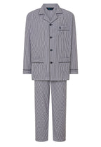 Pijama Hombre Largo Solapa Algodón Popelín Cuadros - Beige 2991_10
