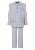 Pijama Hombre Largo Solapa Algodón Popelín Rayas - Beige 2992_10