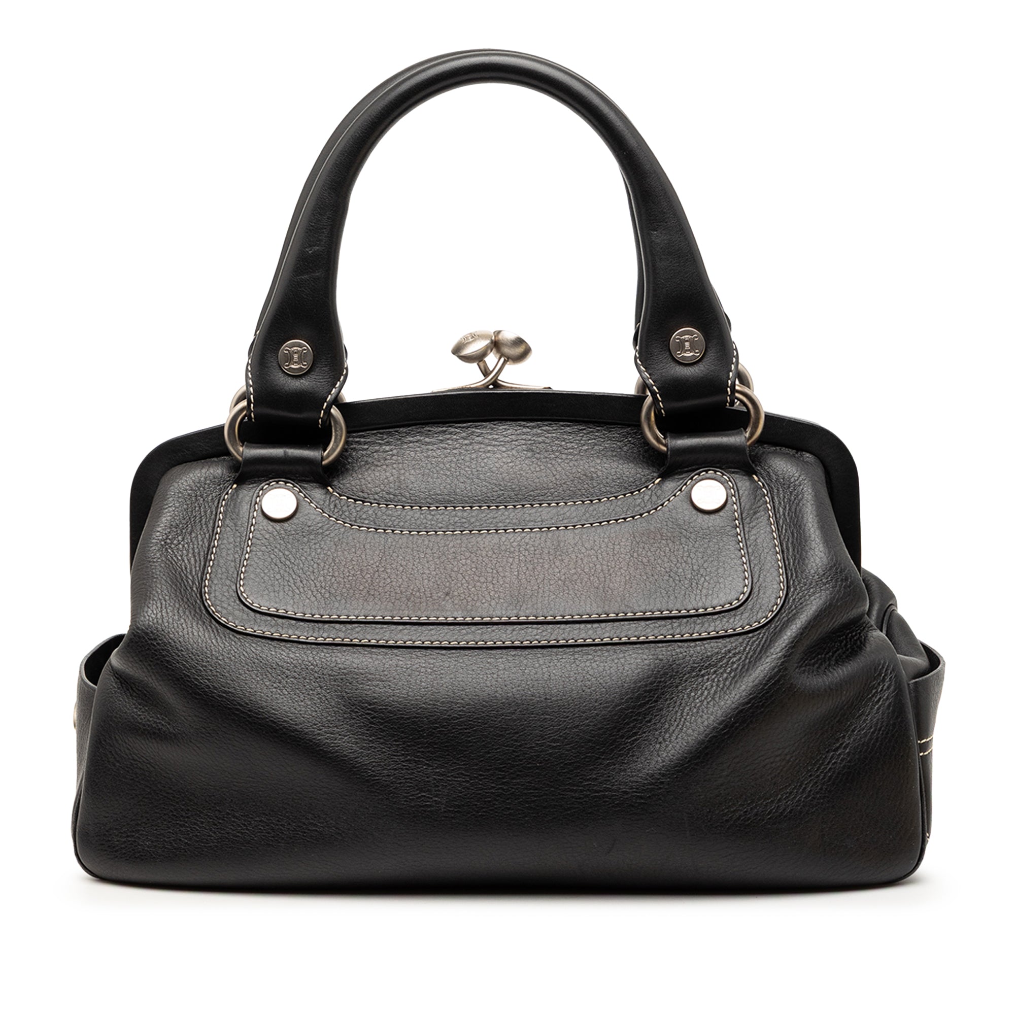 Leather Boogie Clasp Handbag