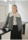 Johnny short parka in Tuscan fur collar with removable lining