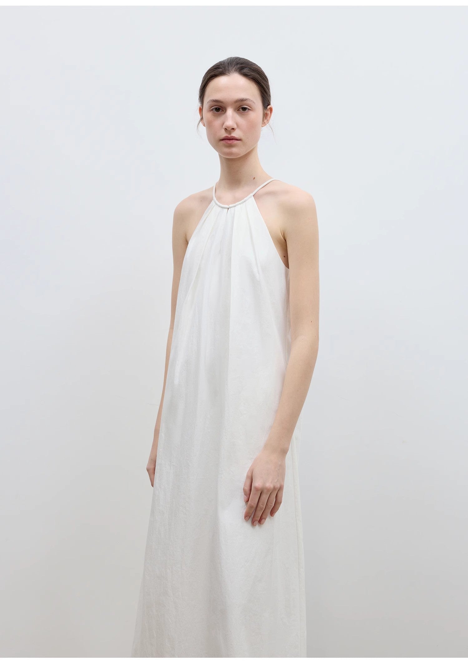 Minimalist Rule halter neck hollow design dress women's summer long dress