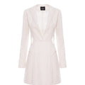 White Cut-out Blazer Dress