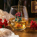 Personalizado Nacimiento Flor 15 oz copa de vino sin tallo con el nombre Inicio Bar Treat Cumpleaños Housewarming Regalo para Amigos
