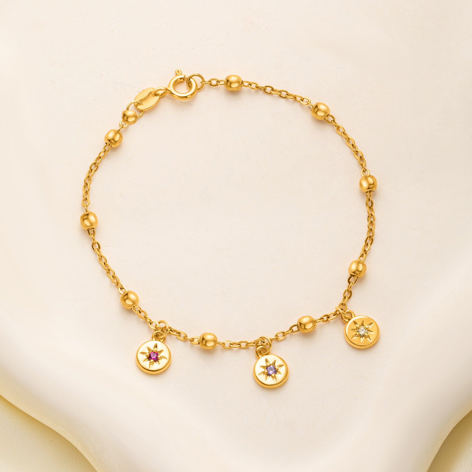 Personalizada Múltiples Tamaños 1-8 Piedras de Nacimiento Exquisita Pulsera Cumpleaños Día de la Madre Regalo para Madre Esposa