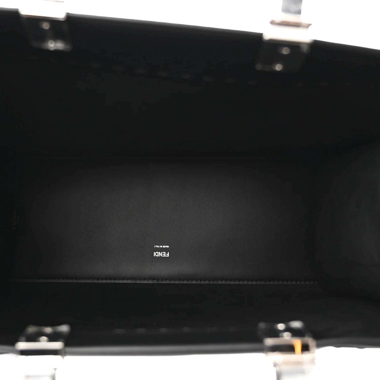 Fendi Vitello King Plexiglass Medium Fendi Sunshine Shopper Tote Black White