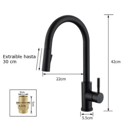 BATHME K2000 KITCHENME Grifo Inteligente Fregadero Sensor Táctil Cromo