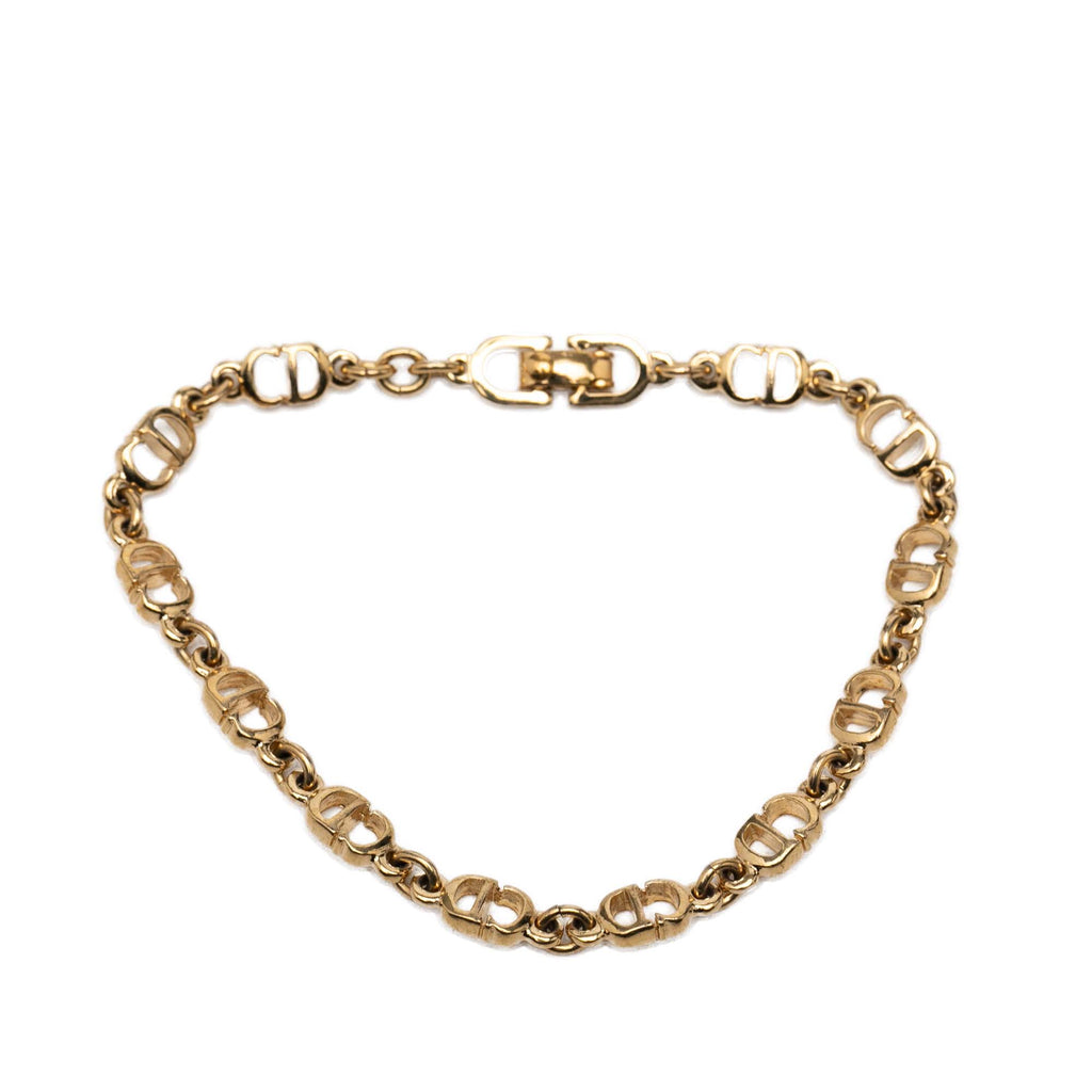 Gold Plated CD Logo Chain Link Bracelet
