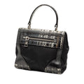 Tartan Saffiano Trimmed Tessuto Satchel