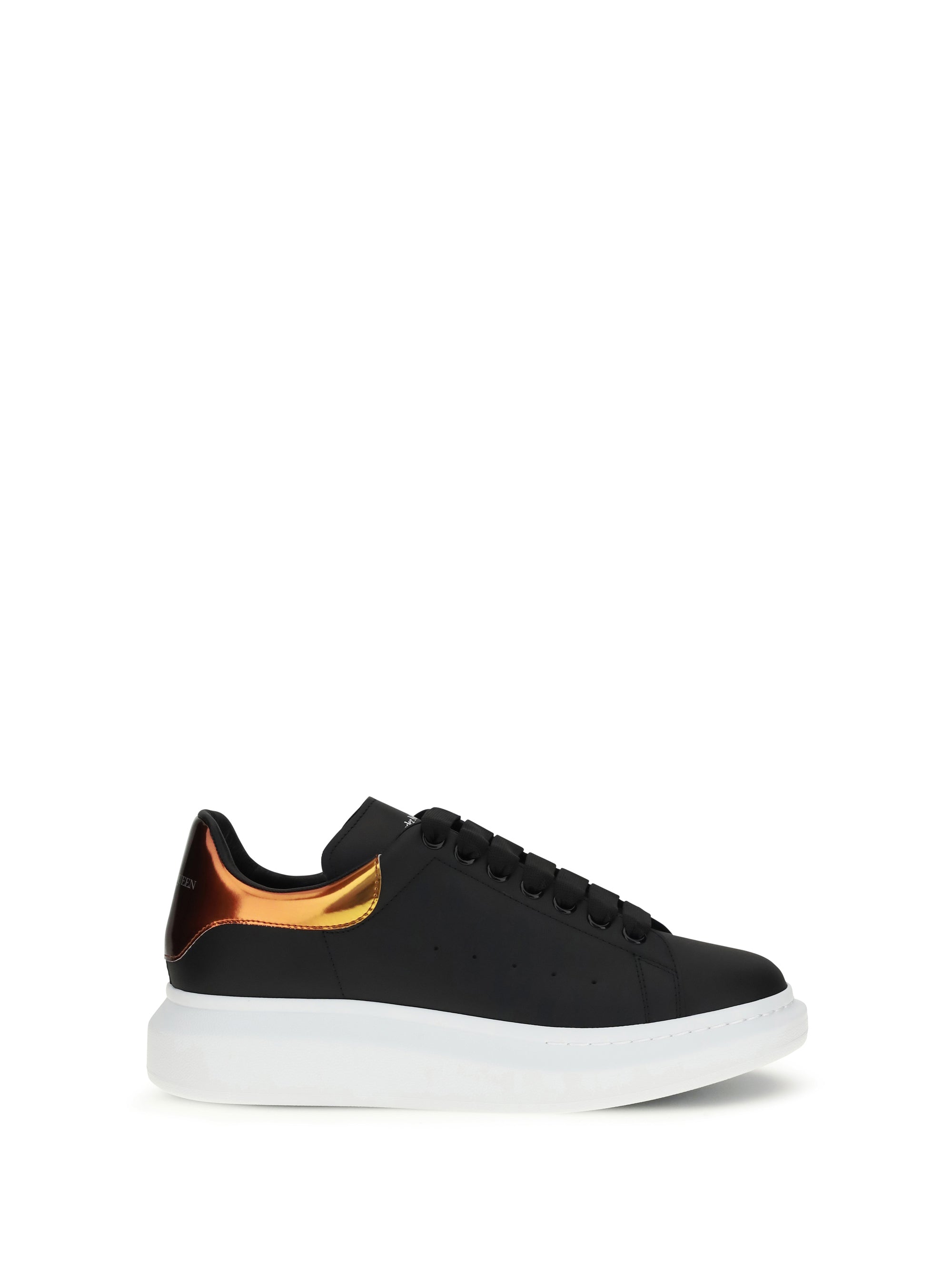 Alexander McQueen Leather Platform Sneakers — Black