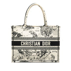 Medium Canvas Embroidered Zodiac Toile De Jouy Book Tote