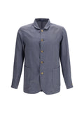 Finamore Cotton and Silk Blend Jacket — Gray
