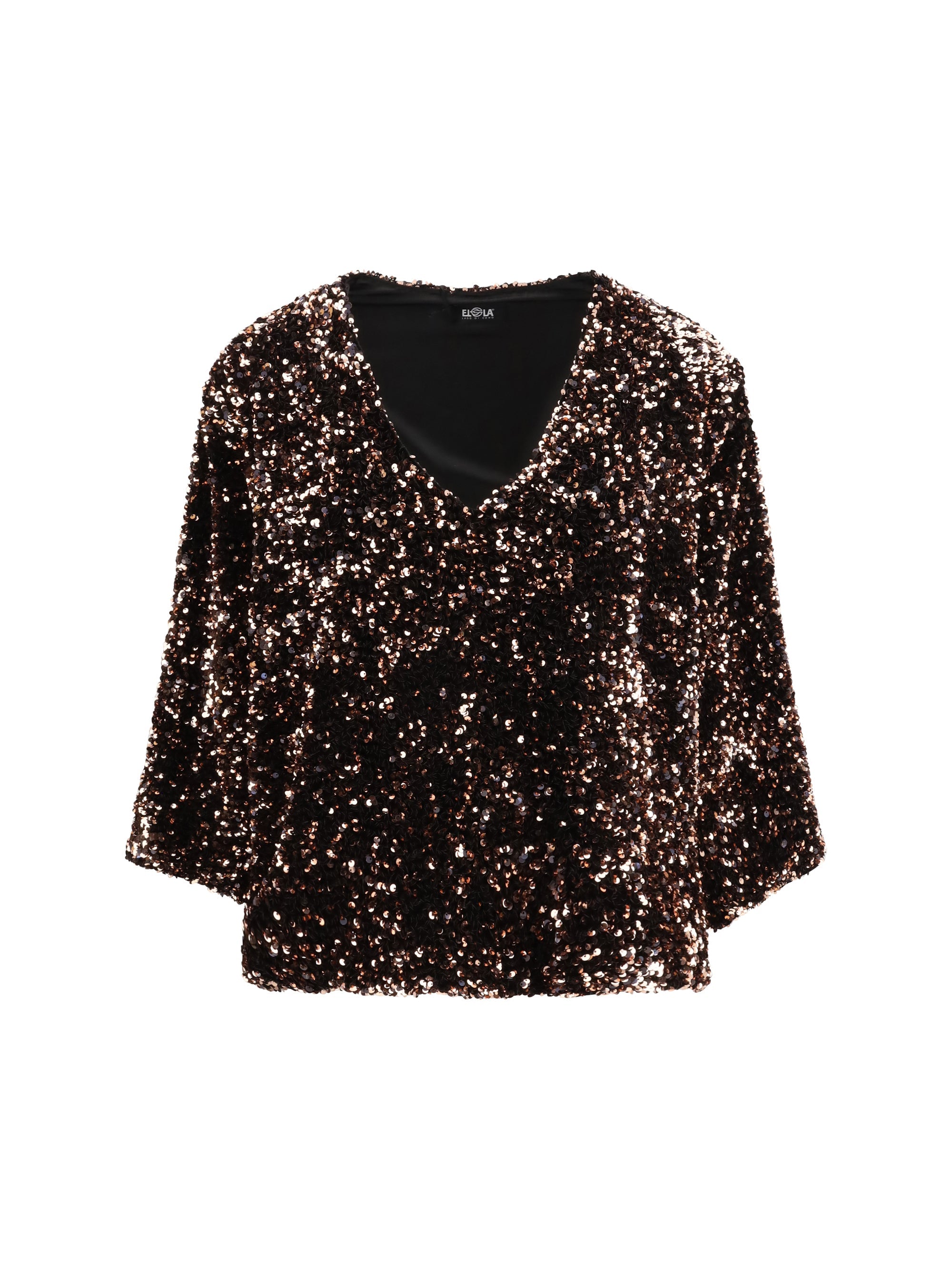 Ella Sequined Blouse — Bronze