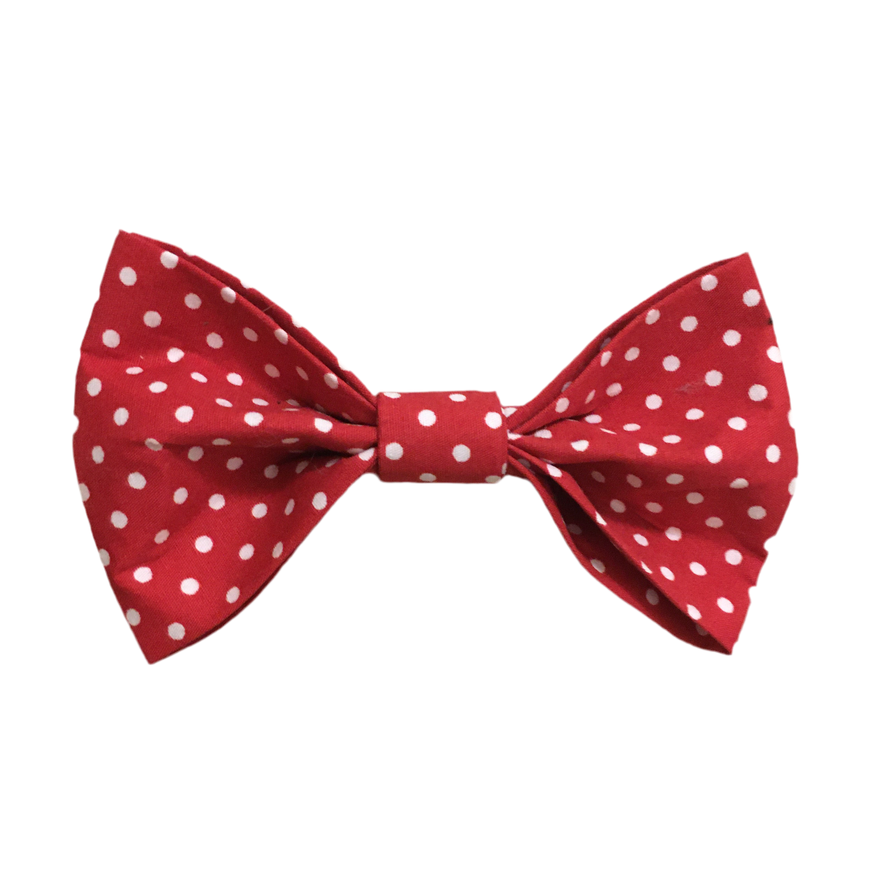 Red Small Polka Dots Bow