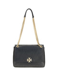 Bolso de hombro Tory Burch de piel de becerro acolchada — Negro