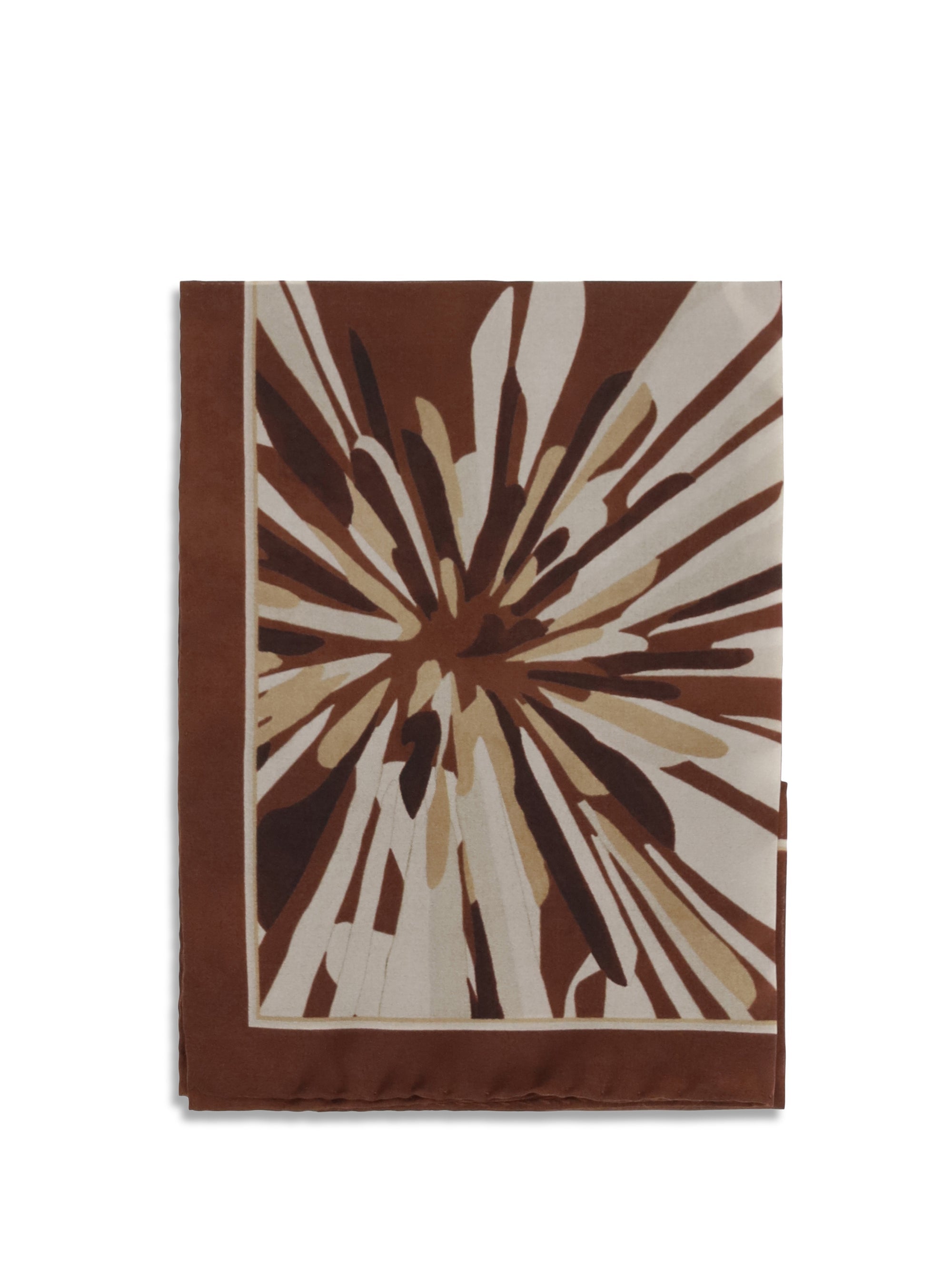 Brunello Cucinelli Bloom Print Scarf — Bordeaux