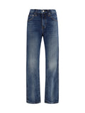 Khaite High-Rise Cotton Jeans — Blue